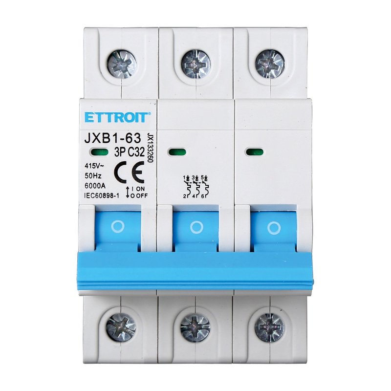 [JX133260] Interruttore Magnetotermico Automatico 3P 32A 6000A 220V 380V Salvavita Stotz Occupa 3 Moduli DIN