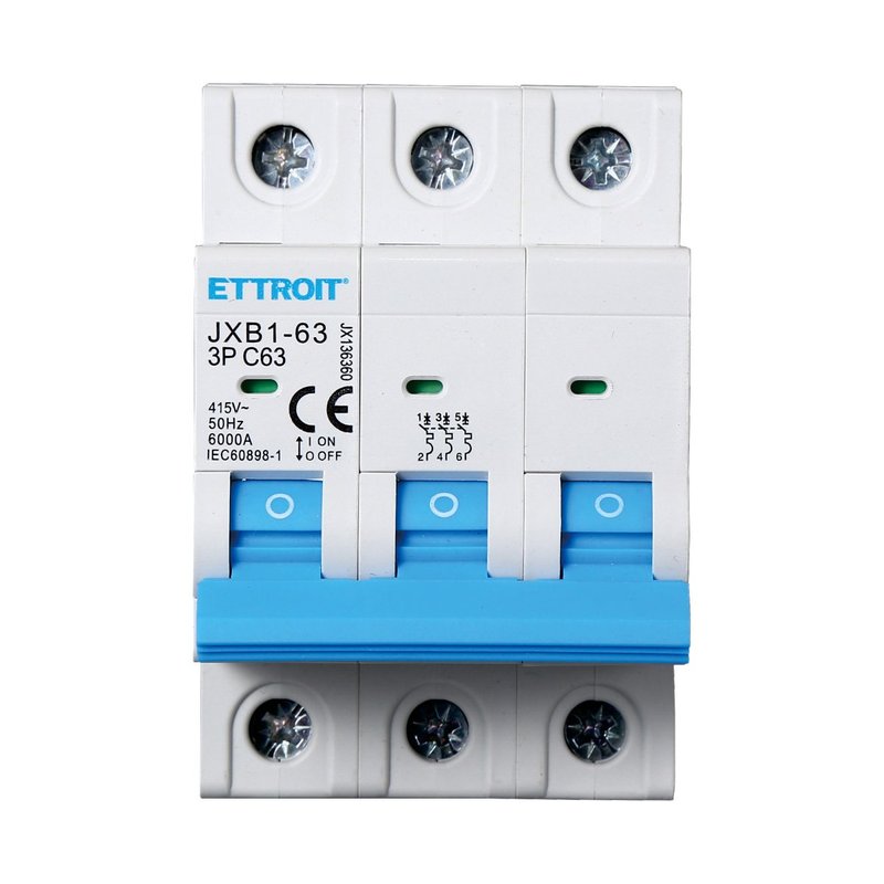 [JX136360] Interruttore Magnetotermico Automatico 3P 63A 6000A 220V 380V Salvavita Stotz Occupa 3 Moduli DIN