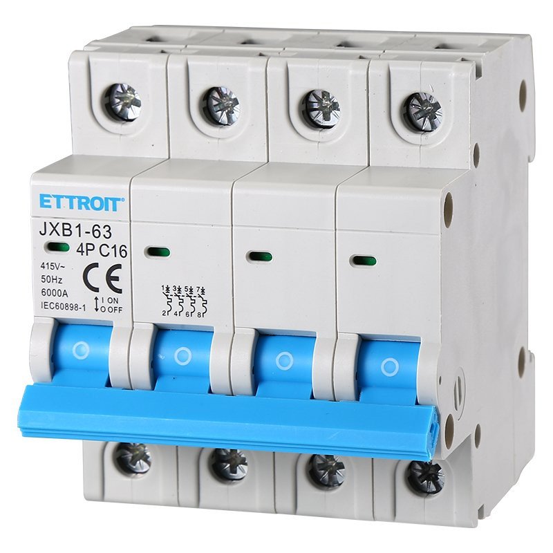 [JX141660] Interruttore Magnetotermico Automatico 4P 16A 6000A 220V 380V Salvavita Stotz Occupa 4 Moduli DIN