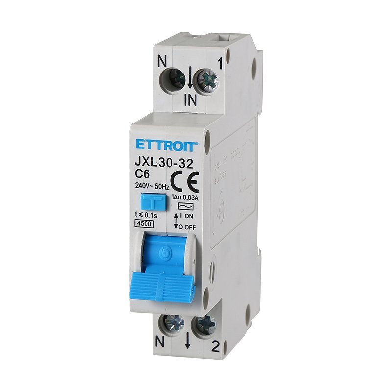 Interruttore Magnetotermico Differenziale 1P+N 6A C6 4.5kA 30mA 220V Occupa 1 Modulo DIN