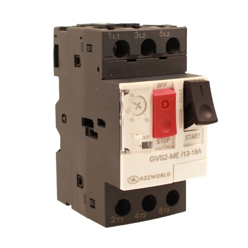 [GV22160] Salvamotore Interruttore Termico di Protezione Motore, 3P 2.5M Regolabile 16A 10-16A 5.5KW AC 590V Monofase e Trifase IP20 IEC60947-2