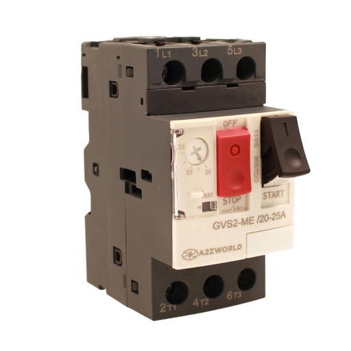 [GV22200] Salvamotore Interruttore Termico di Protezione Motore, 3P 2.5M Regolabile 20A 14-20A 9KW AC 590V Monofase e Trifase IP20 IEC60947-2