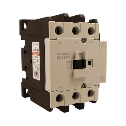 [GV31195] Contattore Motore 3P 4M, Teleruttore Trifase Industriale AC 380V 3NO, 95A 45KW, Bobina 220V AC, Contatto Ausiliare 1NO+1NC, IP20 IEC60947-4-1