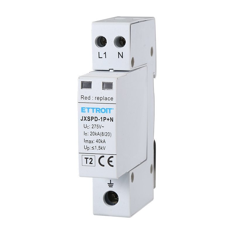 Scaricatore Di Sovratensione 220V T2 1P+N 275V 20KA 2 Poli Occupa 1 Modulo DIN