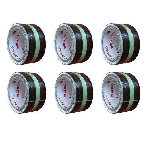 [AS381065X6] 6 Pezzi Nastro Adesivo Antiscivolo Luminescente 50mmX3mt, Totale 18 Metri