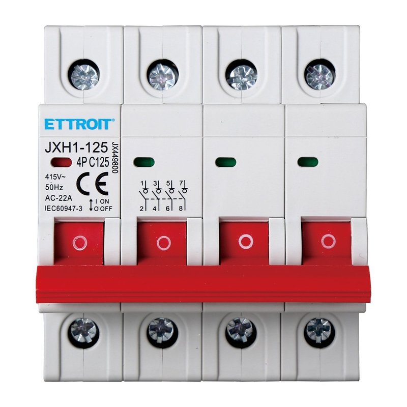 [JX449800] Interruttore Sezionatore 4P 125A 415VAC Guida DIN JXH1-125-4P-125A