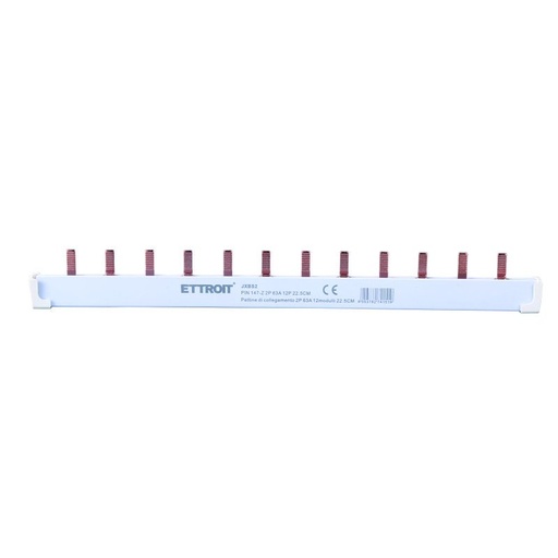 [JXBS2] Pettine Quadro Elettrico Terminale di Collegamento 2P 2 Poli 63A 12 Moduli Lunga 22,5cm