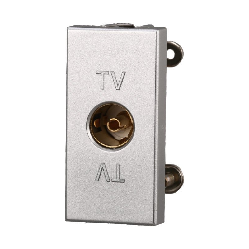 Connettore Presa TV Femmina Colore Grigio Compatibile Con Bticino Axolute