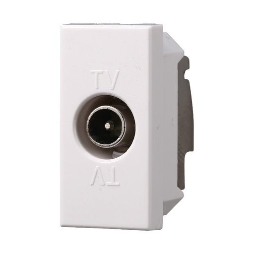 [BAB2253] ETTROIT Connettore Presa TV Passante Maschio Colore Bianco Compatibile Con Bticino Axolute