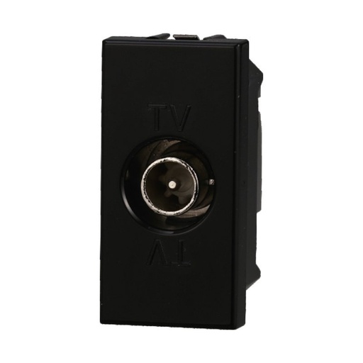 [BAN2253] ETTROIT Connettore Presa TV Passante Maschio Colore Nero Compatibile Con Bticino Axolute