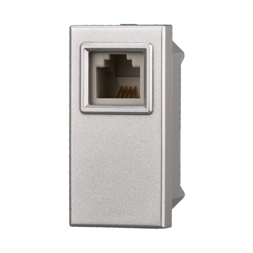 [BAG2354] ETTROIT Connettore Telefonica Presa RJ11 Colore Grigio Compatibile Con Bticino Axolute