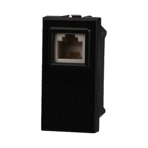 [BAN2354] ETTROIT Connettore Telefonica Presa RJ11 Colore Nero Compatibile Con Bticino Axolute