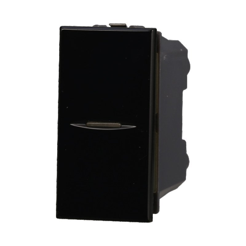 Deviatore Assiale 1P 16A Unipolare Colore Nero Compatibile Con Bticino Axolute