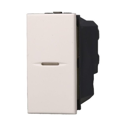 [BAB0901] ETTROIT Invertitore Assiale 1P 16A Colore Bianco Compatibile Con Bticino Axolute