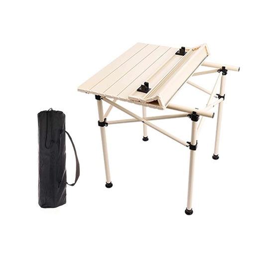 [AG364690] Tavolo Pieghevole da Esterno 51x50x50 cm con Borsa Trasporto