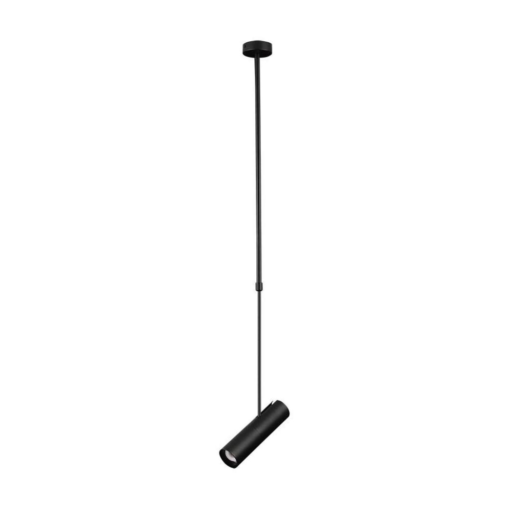 [SV7573] Lampada a Sospensione Attacco GU10 Struttura Telescopica Rigida Regolabile 830mm*1170mm Dimensioni spot :60*220MM Nero SKU-7573 