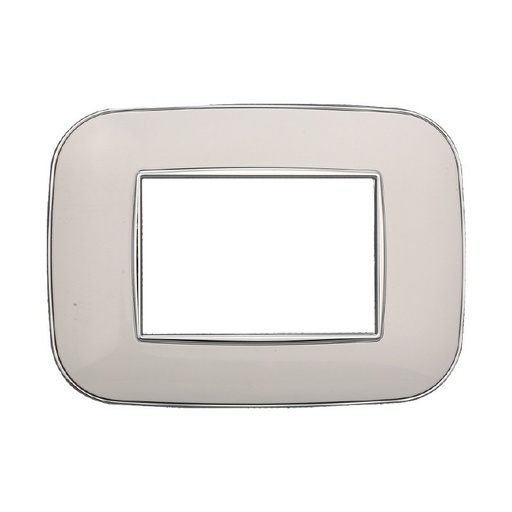 [BAN91301] ETTROIT Placca Orbis Serie Moon 3P Colore Bianco Compatibile Con Bticino Axolute