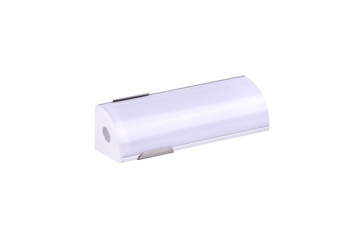 [SP3020] A2ZWORLD Kit Profilo Alluminio Completo Da 2 Metri Per Striscia Led, Angolare Leggera, Dimensione 15.8*15.8mm, Larghezza Interna 10mm, 77g/m, Copertura Opale, Tappi Chiusura e Clip Fissaggio Incluso,BAV10322,BAV3353,BA1616