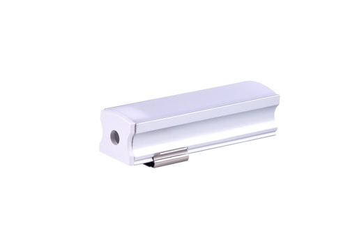[SP3120] A2ZWORLD Kit Profilo Alluminio Completo Da 2 Metri Per Striscia Led, Alta Profonda, Dimensione 17.2*14.4mm, Larghezza Interna 12mm, 128g/m, Copertura Opale, Tappi Chiusura e Clip Fissaggio Incluso, BAV3354,BA1715