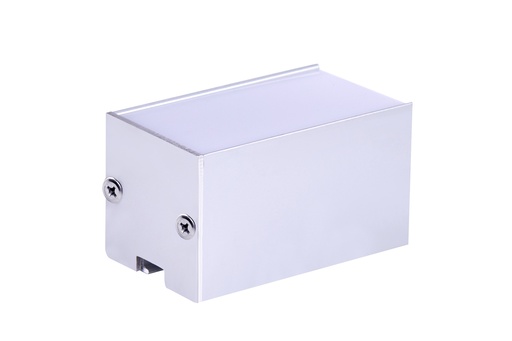 [SP3820] A2ZWORLD Kit Profilo Alluminio Completo Da 2 Metri Per Striscia Led, Super Larga e Alta, Dimensione 35*35mm, Larghezza Interna 30mm, 455g/m, Copertura Opale, Tappi Chiusura e Clip Fissaggio Incluso