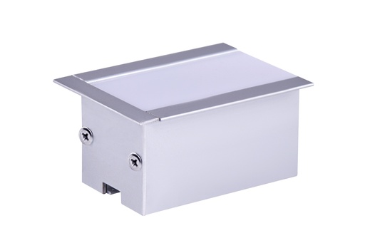 [SP3920] A2ZWORLD Kit Profilo Alluminio Completo Da 2 Metri Per Striscia Led, Super Larga e Alta Da Incasso, Dimensione 50*35mm, Larghezza Interna 30mm, 503g/m, Copertura Opale, Tappi Chiusura e Clip Fissaggio Incluso,BAV2871