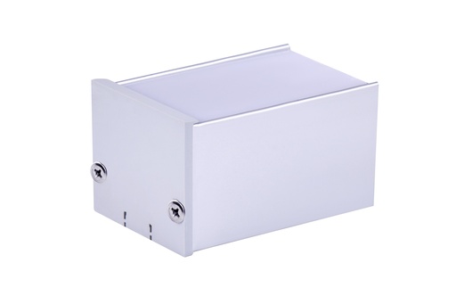 [SP4020] A2ZWORLD Kit Profilo Alluminio Completo Da 2 Metri Per Striscia Led, Super Larga e Alta, Dimensione 40*34.8mm, Larghezza Interna 34mm, 412g/m, Copertura Opale, Tappi Chiusura e Clip Fissaggio Incluso