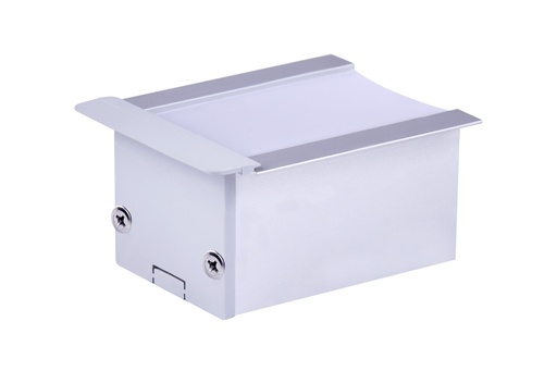 [SP4120] A2ZWORLD Kit Profilo Alluminio Completo Da 2 Metri Per Striscia Led, Super Larga e Alta Da Incasso, Dimensione 55*34.8mm, Larghezza Interna 34mm, 444g/m, Copertura Opale, Tappi Chiusura e Clip Fissaggio Incluso