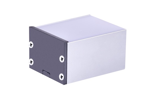 [SP4220] A2ZWORLD Kit Profilo Alluminio Completo Da 2 Metri Per Striscia Led, Super Larga e Alta, Dimensione 48.5*35mm, Larghezza Interna 44mm, 479g/m, Copertura Opale, Tappi Chiusura e Clip Fissaggio Incluso