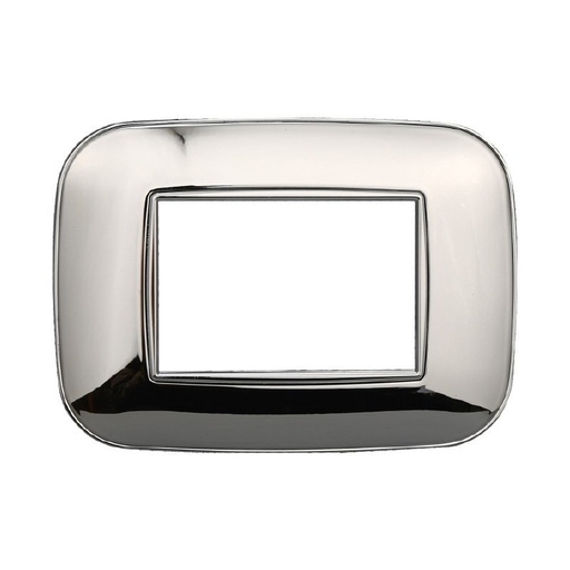 [BAN91313] Placca Orbis Serie Moon 3P Colore Cromato Lucido Compatibile Con Bticino Axolute