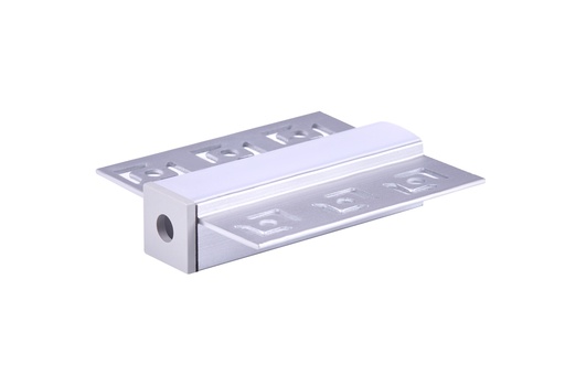 [SP4620] A2ZWORLD Kit Profilo Alluminio Completo Da 2 Metri Per Striscia Led  Da Incasso Con Alette Scomparsa  Dimensione 55.5*14.9mm Larghezza Interna 12.9mm 284g/m 2 Metri Copertura Opale con Tappi Chiusura e Clip Fissaggio Incluso