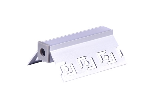 [SP4820] A2ZWORLD Kit Profilo Alluminio Completo Da 2 Metri Per Striscia Led, Angolare Esterno Da Incasso Con Alette Scomparsa,  Dimensione 47.3*22.6mm, Larghezza Interna 10mm, 242g/m, Copertura Opale, Tappi Chiusura e Clip Fissaggio Incluso,BAV3361
