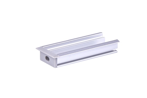 [SP5120] A2ZWORLD Kit Profilo Alluminio Completo Da 2 Metri Per Striscia Led, Larga Da Incasso, Dimensione 27.1*11.3mm, Larghezza Interna 12mm, 224g/m, Copertura Opale, Tappi Chiusura e Clip Fissaggio Incluso