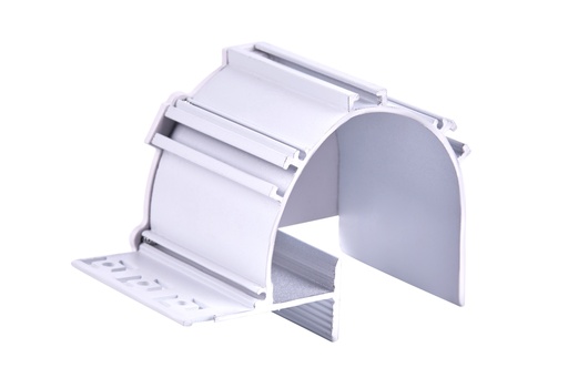 [SP5320] A2ZWORLD Kit Profilo Alluminio Completo Da 2 Metri Per Striscia Led, Da Cartongesso Illuminazione Indiritta, Dimensione 95.5*70.1mm, Larghezza Interna 20mm, 1333g/m, Copertura Opale, Tappi Chiusura e Clip Fissaggio Incluso