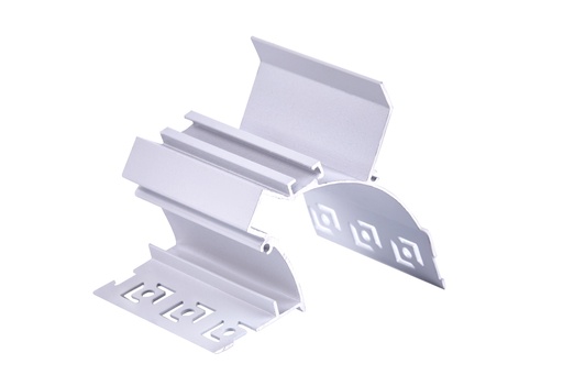 [SP5420] A2ZWORLD Kit Profilo Alluminio Completo Da 2 Metri Per Striscia Led, Da Cartongesso Illuminazione Indiritta, Dimensione 77.9*70.3mm, Larghezza Interna 10.5mm, 675g/m, Copertura Opale, Tappi Chiusura e Clip Fissaggio Incluso