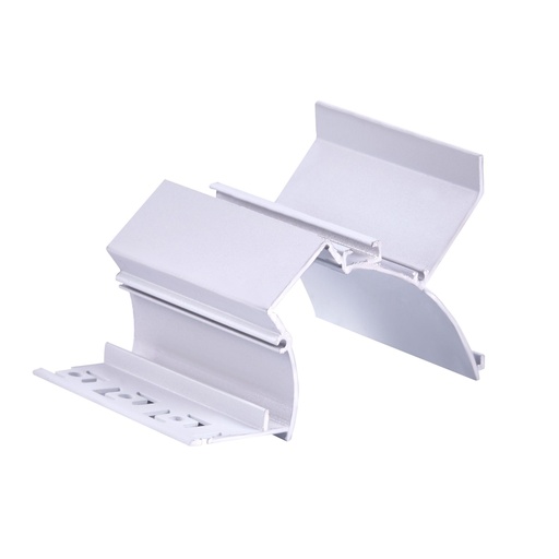 [SP5520] Kit Profilo Alluminio Completo Da 2 Metri Per Striscia Led, Da Cartongesso Illuminazione Indiritta, Dimensione 90X57.7mm, Larghezza Interna 20mm, 811g/m, Copertura Opale, Tappi Chiusura e Clip Fissaggio Incluso