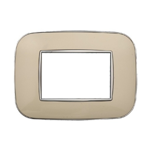 [BAN91309] ETTROIT Placca Orbis Serie Moon 3P Colore Sabbia Compatibile Con Bticino Axolute