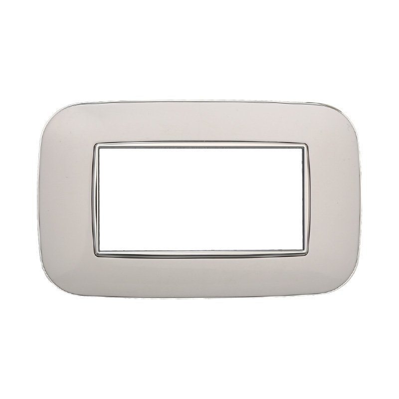 Placca Orbis ETTROIT Serie Moon 4 Posti/Moduli 504 Compatibile Con Bticino Axolute, 11 Colori Disponibili