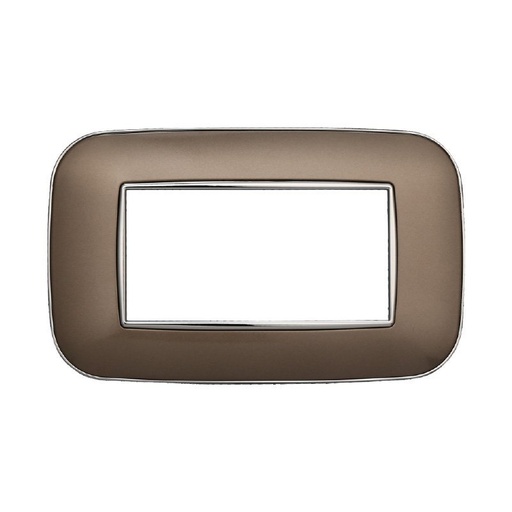 [BAN91410] ETTROIT Placca Orbis Serie Moon 4P Colore Bronzo Compatibile Con Bticino Axolute