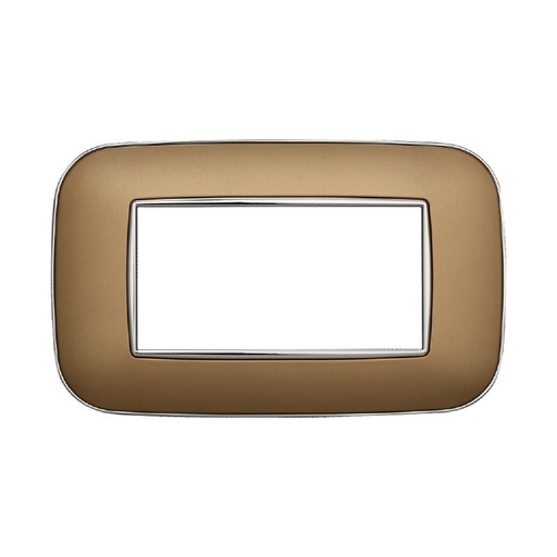 [BAN91411] ETTROIT Placca Orbis Serie Moon 4P Colore Oro Compatibile Con Bticino Axolute