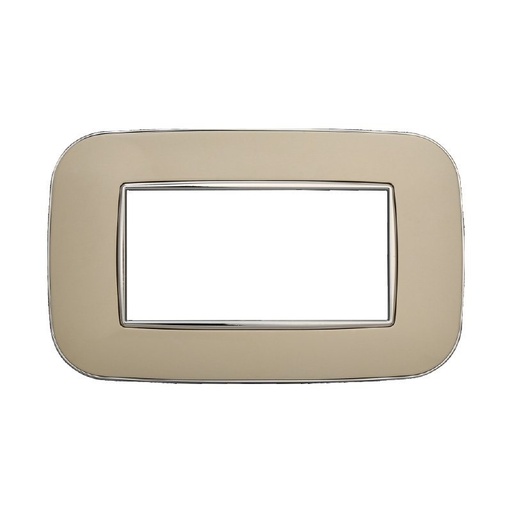 [BAN91409] ETTROIT Placca Orbis Serie Moon 4P Colore Sabbia Compatibile Con Bticino Axolute