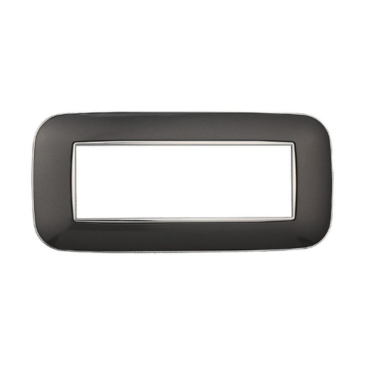 [BAN91607] ETTROIT Placca Orbis Serie Moon 6P Colore Acciaio Scuro Compatibile Con Bticino Axolute