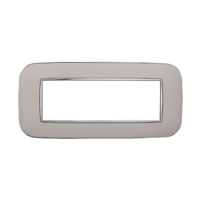 Placca Orbis ETTROIT Serie Moon 6 Posti/Moduli 506 Compatibile Con Bticino Axolute