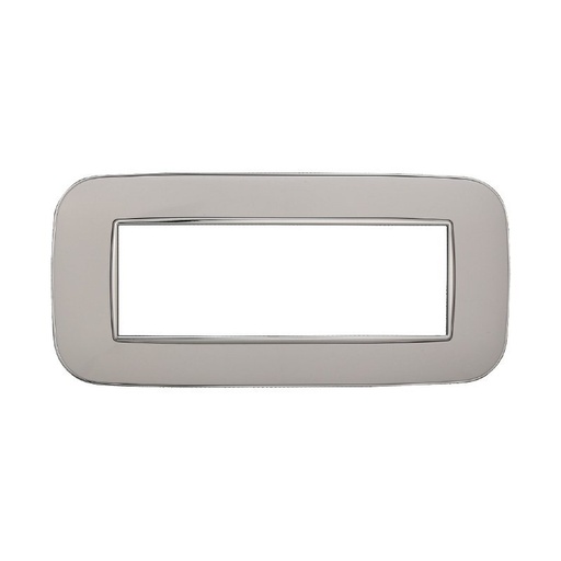 [BAN91601] ETTROIT Placca Orbis Serie Moon 6P Colore Bianco Compatibile Con Bticino Axolute