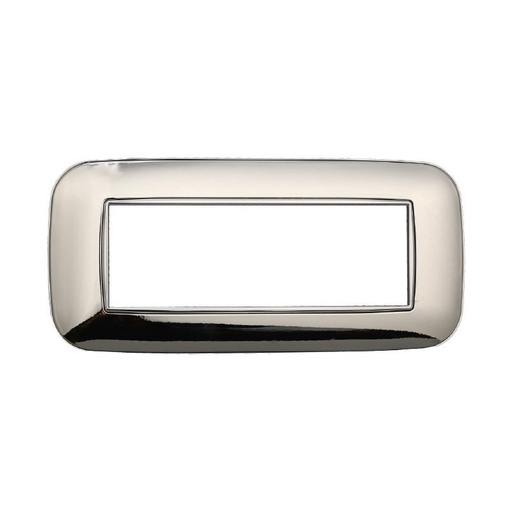 [BAN91613] ETTROIT Placca Orbis Serie Moon 6P Colore Cromato Lucido Compatibile Con Bticino Axolute