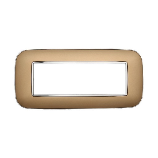 [BAN91611] ETTROIT Placca Orbis Serie Moon 6P Colore Oro Compatibile Con Bticino Axolute