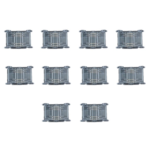 [CL0294] 10 Pezzi Connettore Trasparente Invisibile 10mm RGB 4 PIN per Unire 2 Strisce LED