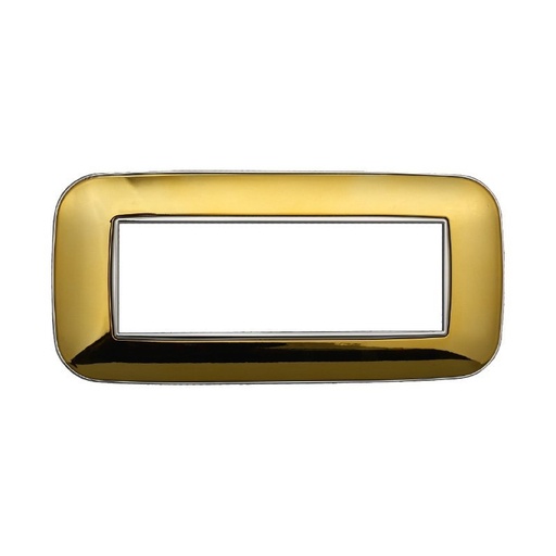 [BAN91612] ETTROIT Placca Orbis Serie Moon 6P Colore Oro Lucido Compatibile Con Bticino Axolute