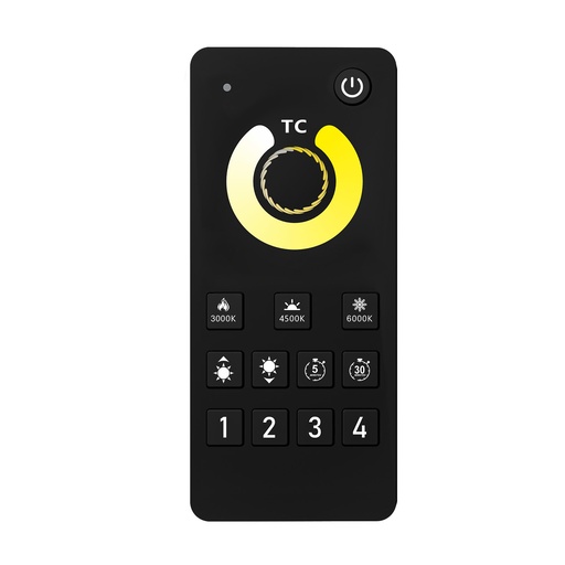 [CLC102R] Telecomando RF 2.4G Per Centralina Controller CCT RF 2.4G   3V Con Pile AAA (Escluso)  2 Canali CCT CLC102W Nero