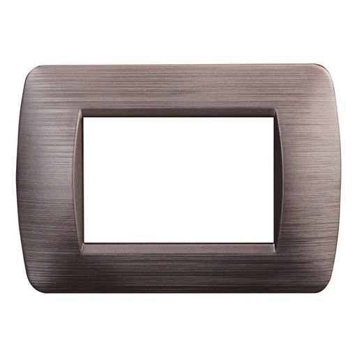 [BLN85310] ETTROIT Placca Plastica Serie Space 3P Colore Bronzo Satinato Compatibile Con Bticino Living Light