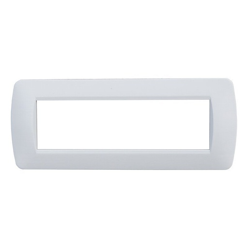 [BLN85701] ETTROIT Placca Plastica Serie Space 7P Colore Bianco Satinato Compatibile Con Bticino Living Light